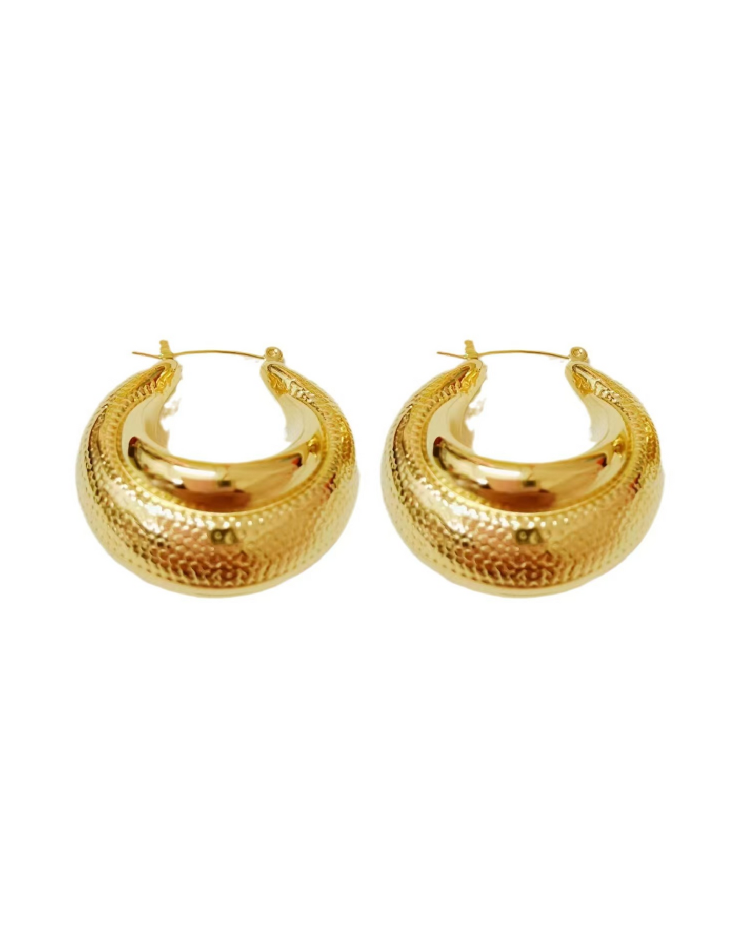 Gold Statment Hoop Earrings
