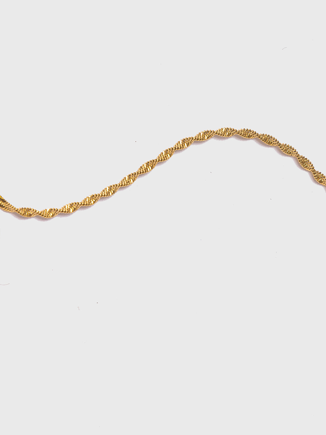 18KT Gold-Plated Women’s Twisted Herringbone Chain Bracelet with Lobster Clasp | Waterproof, Hypoallergenic, Tarnish-Free