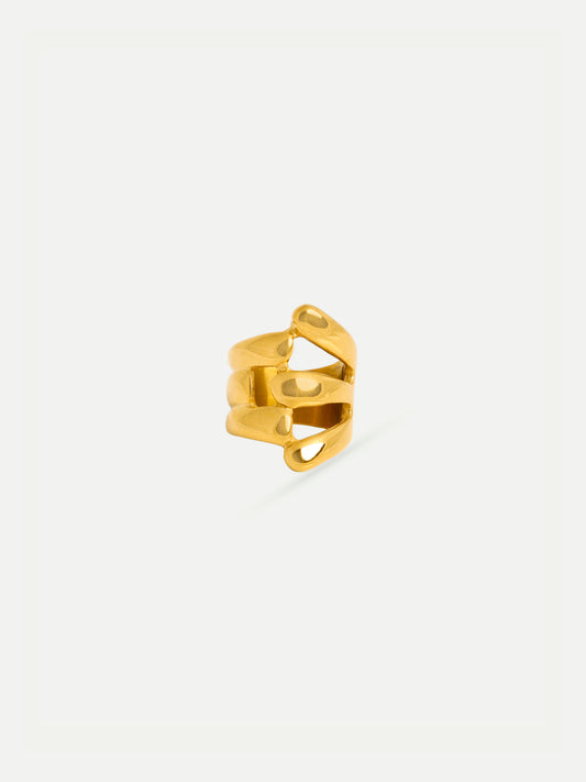 18KT Gold-Plated Five Orb Wrap Ring | Waterproof, Hypoallergenic, Tarnish-Free
