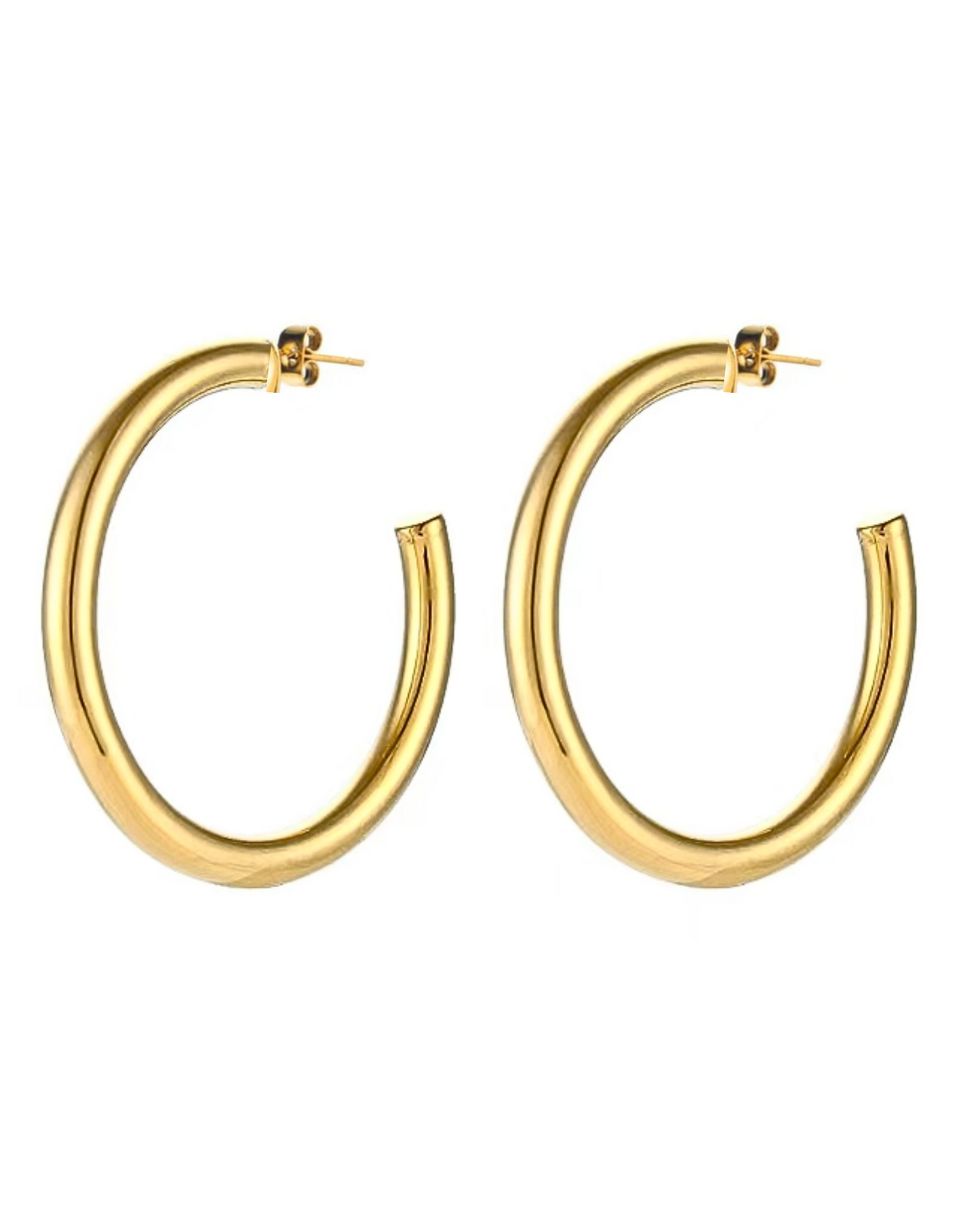 Gold Bangle Hoop Earrings