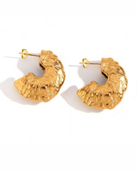 Gold Crush Hoop Earrings