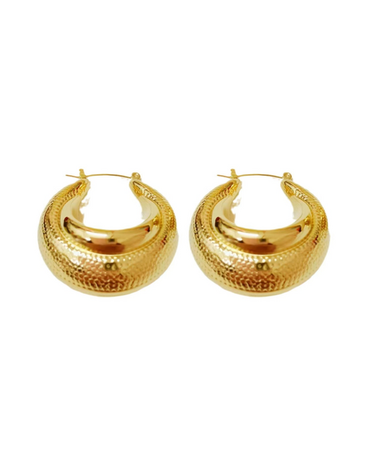 Gold Statment Hoop Earrings