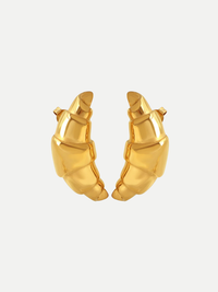 18KT Gold-Plated Croissant Stud Earrings