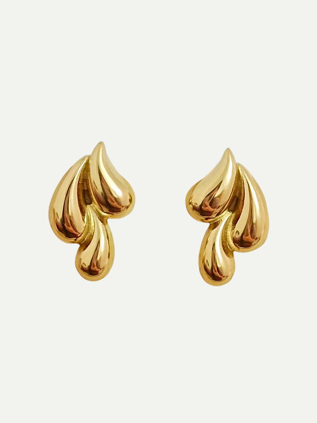 18KT Gold-Plated Triple Drop Stud Earrings