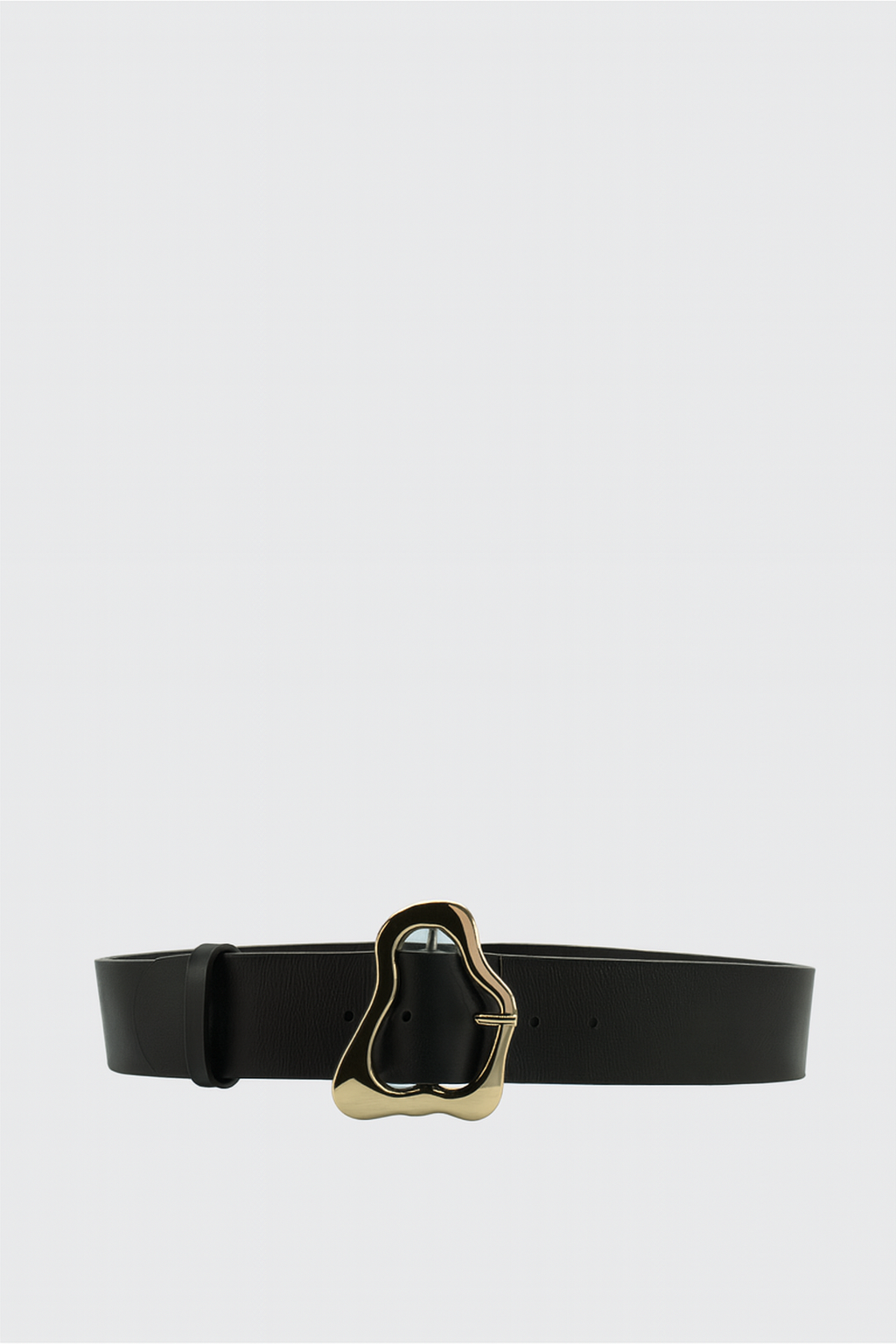 LIQUE Molten Buckle Leather Belt