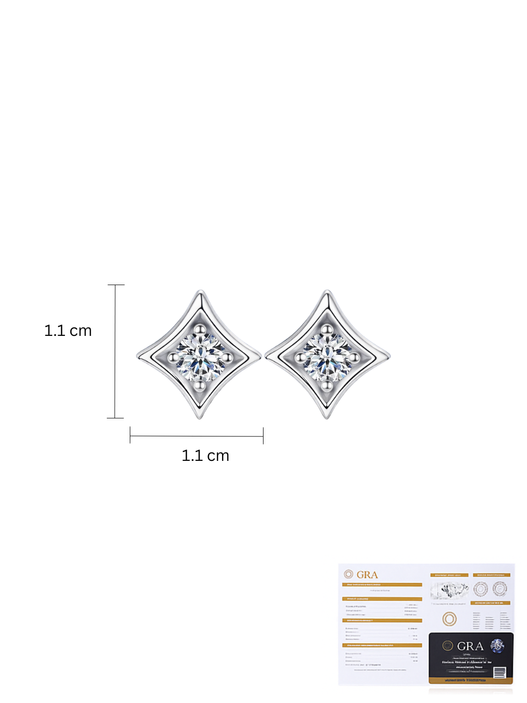 925 Sterling Silver 1.0ct Moissanite Shooting Star Stud Earrings