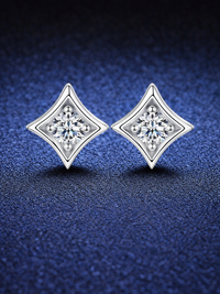 925 Sterling Silver 1.0ct Moissanite Shooting Star Stud Earrings