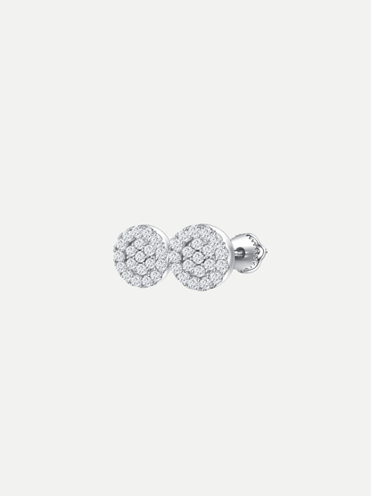 925 Sterling Silver 0.43 Karat Moissanite Floral Cluster Stud Earrings