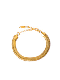 18KT Gold-Plated Women’s Snake Chain Bracelet with Lobster Clasp | Waterproof, Hypoallergenic, Tarnish-Free