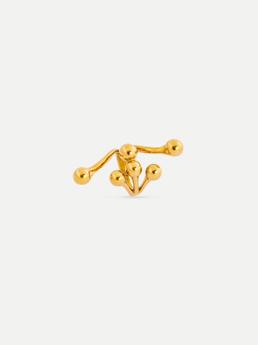18KT Gold-Plated Assymetry Orb Wrap Ring | Waterproof, Hypoallergenic, Tarnish-Free