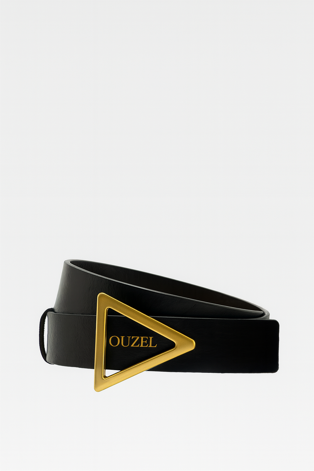 TROIS Triangle Buckle Reversible Leather belt
