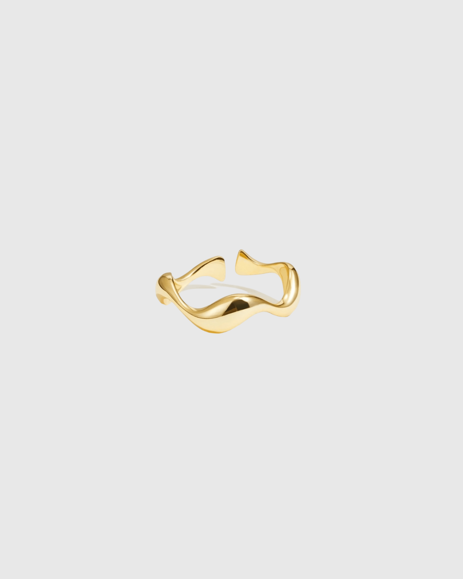 Gold Curve Ring - OUZELJewellery