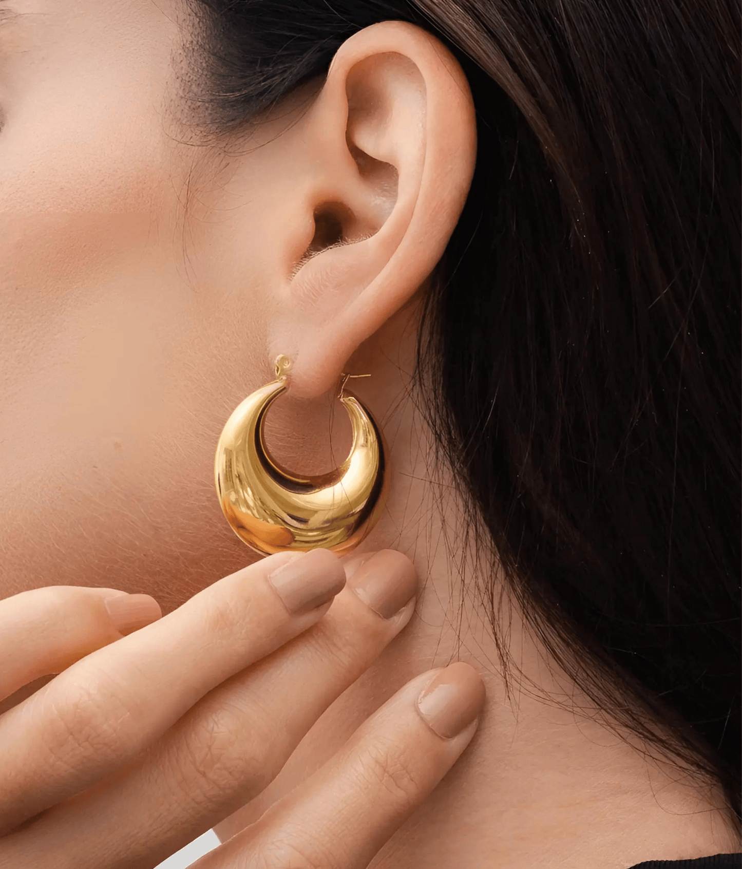 Gold Plated Hoop Earrings - OUZELJewellery