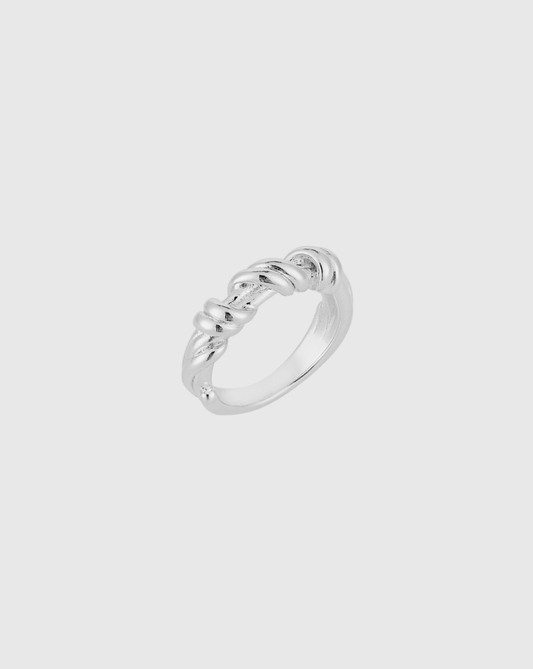 Gold Ridded Hoop Earring