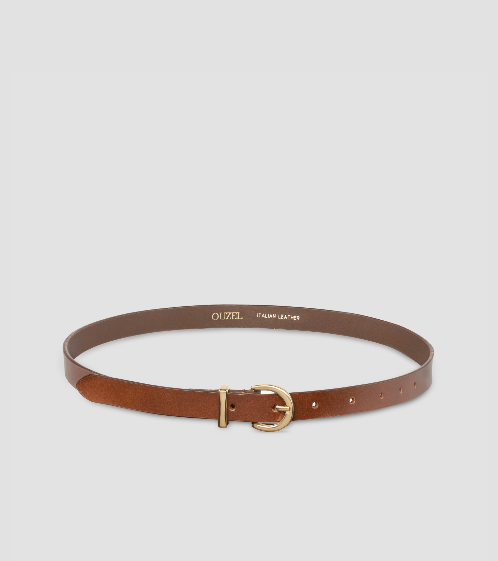 BERTA Italian Leather Belt- Brown - OUZELLeather Belts