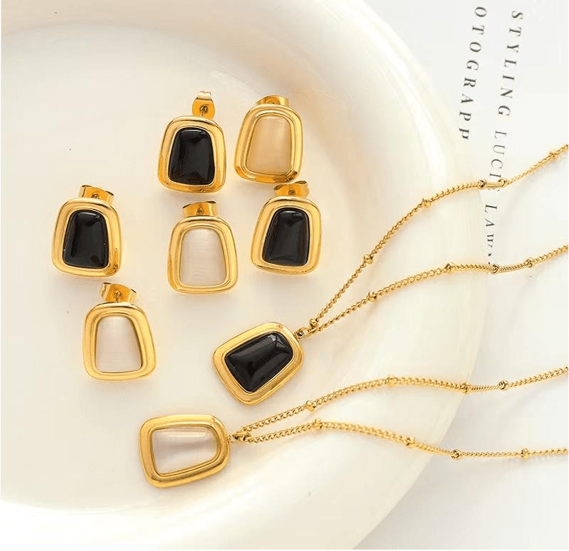 14K Yellow Gold Homme Black Onyx Tag Necklace - Brilliant Earth