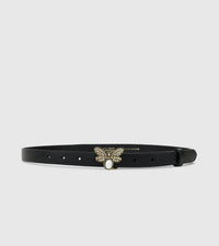 BUZZ Embellished Italian Leather Belt- Black - OUZELLeather Belts