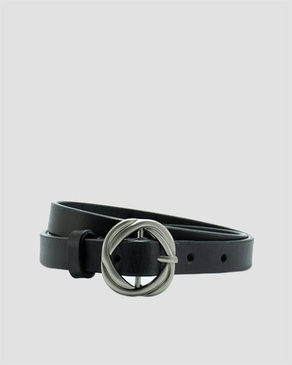 CAVO Twisted Buckle Thin Leather Belt - OUZELLeather Belts