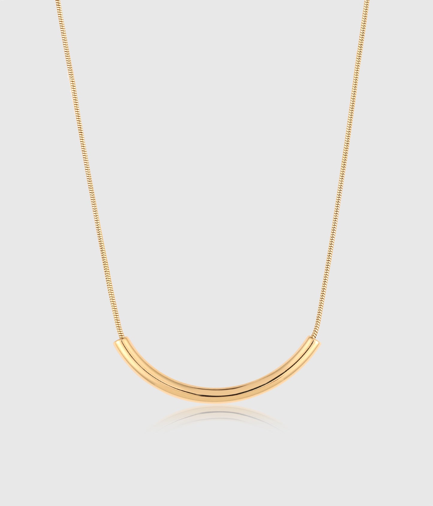 Curved Bar Necklace - OUZELJewellery