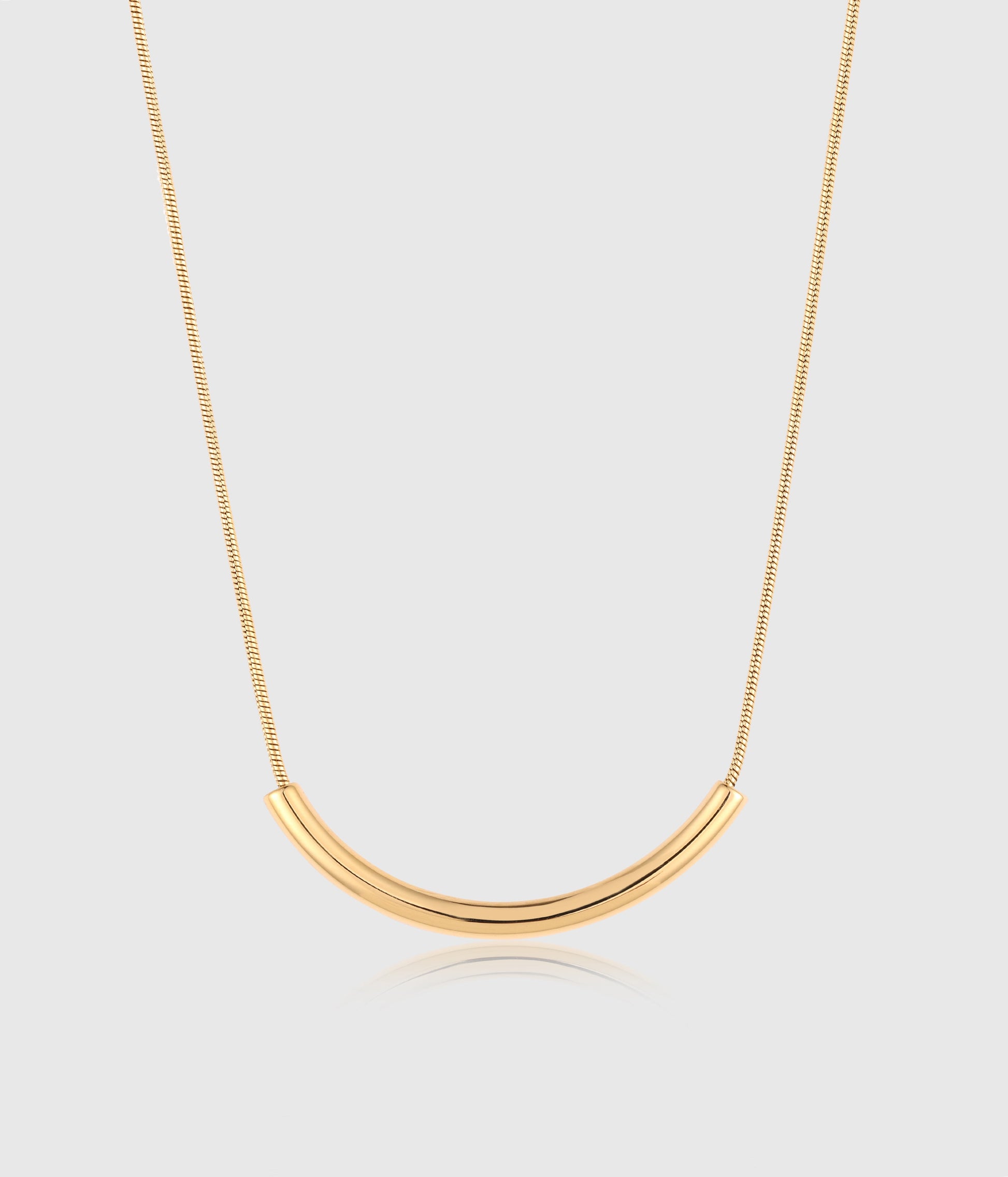 Curved Bar Necklace - OUZELJewellery