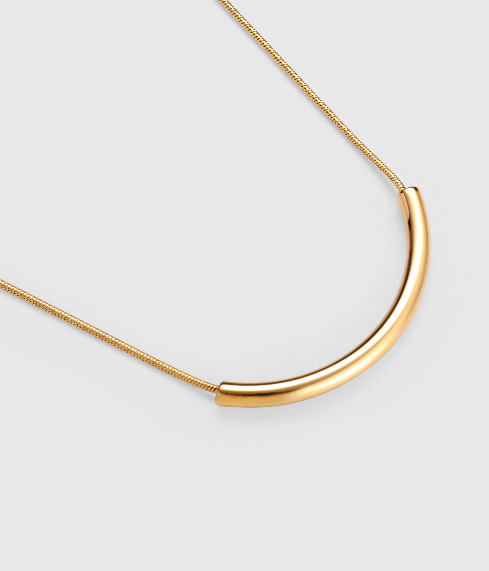 Curved Bar Necklace - OUZELJewellery