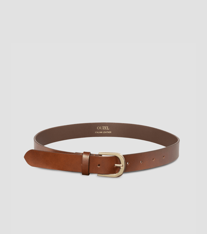 ELEA Italian Leather Belt- Brown - OUZELLeather Belts