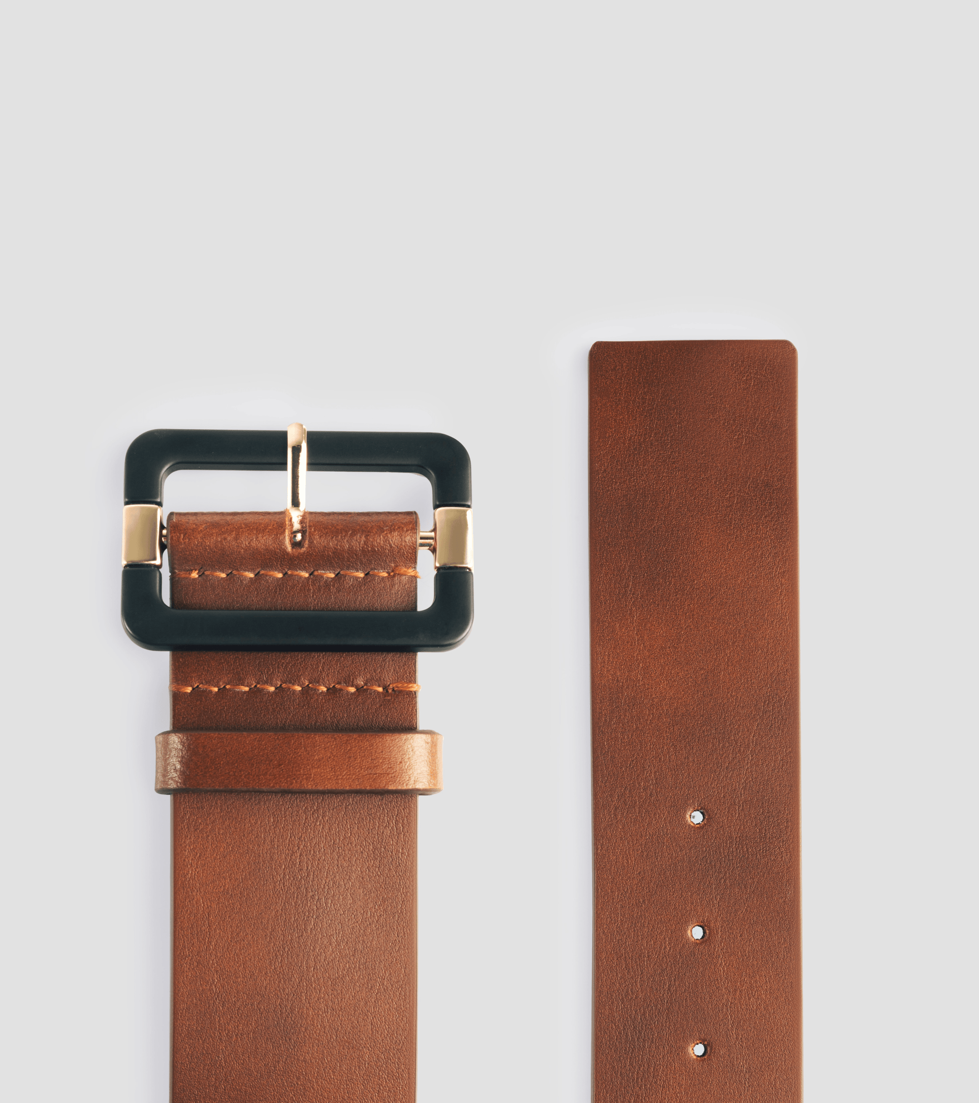 ELYNA Italian Leather Belt- Brown - OUZELLeather Belts