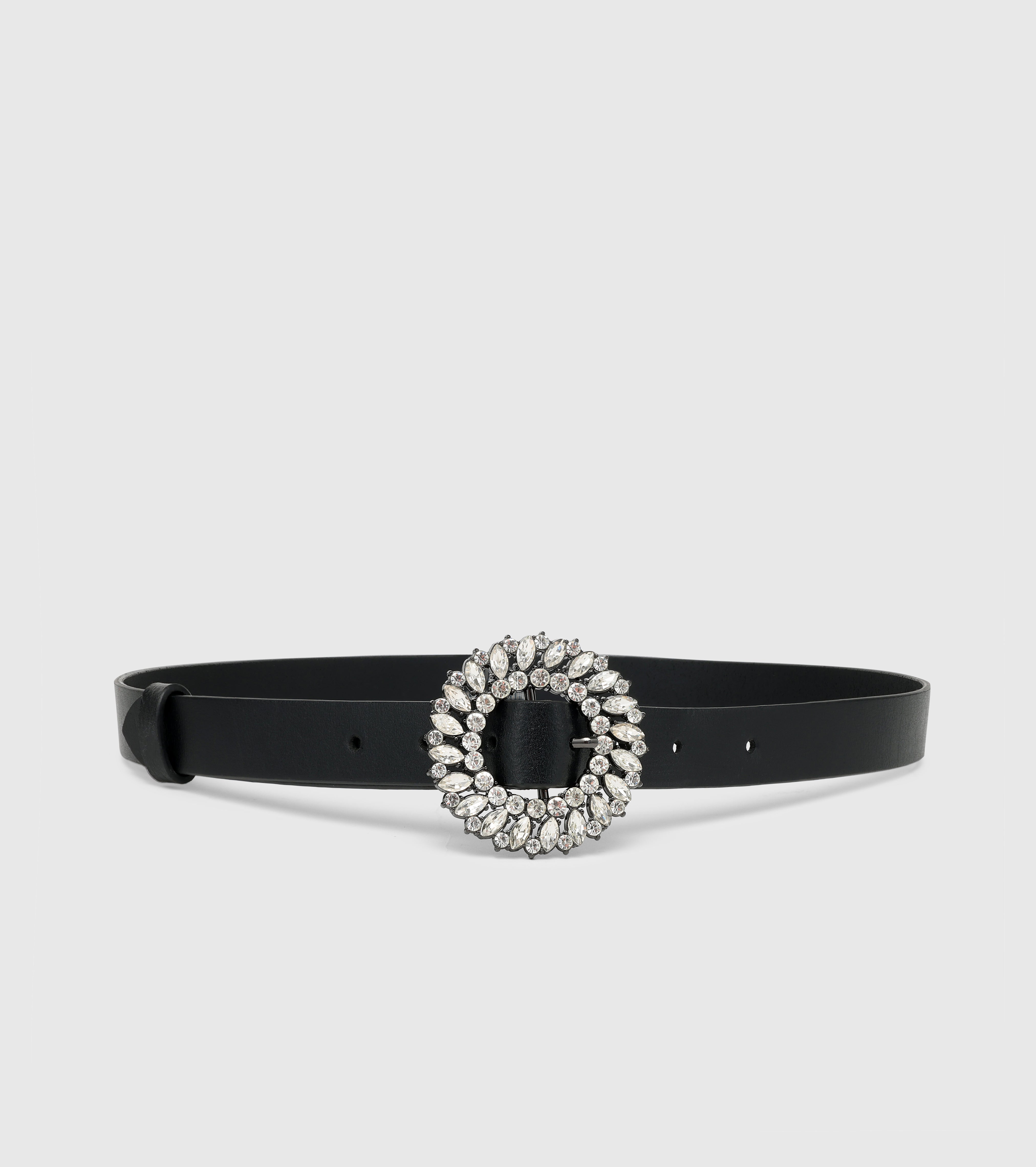 GLITZ Embellished Italian Leather Belt OUZEL