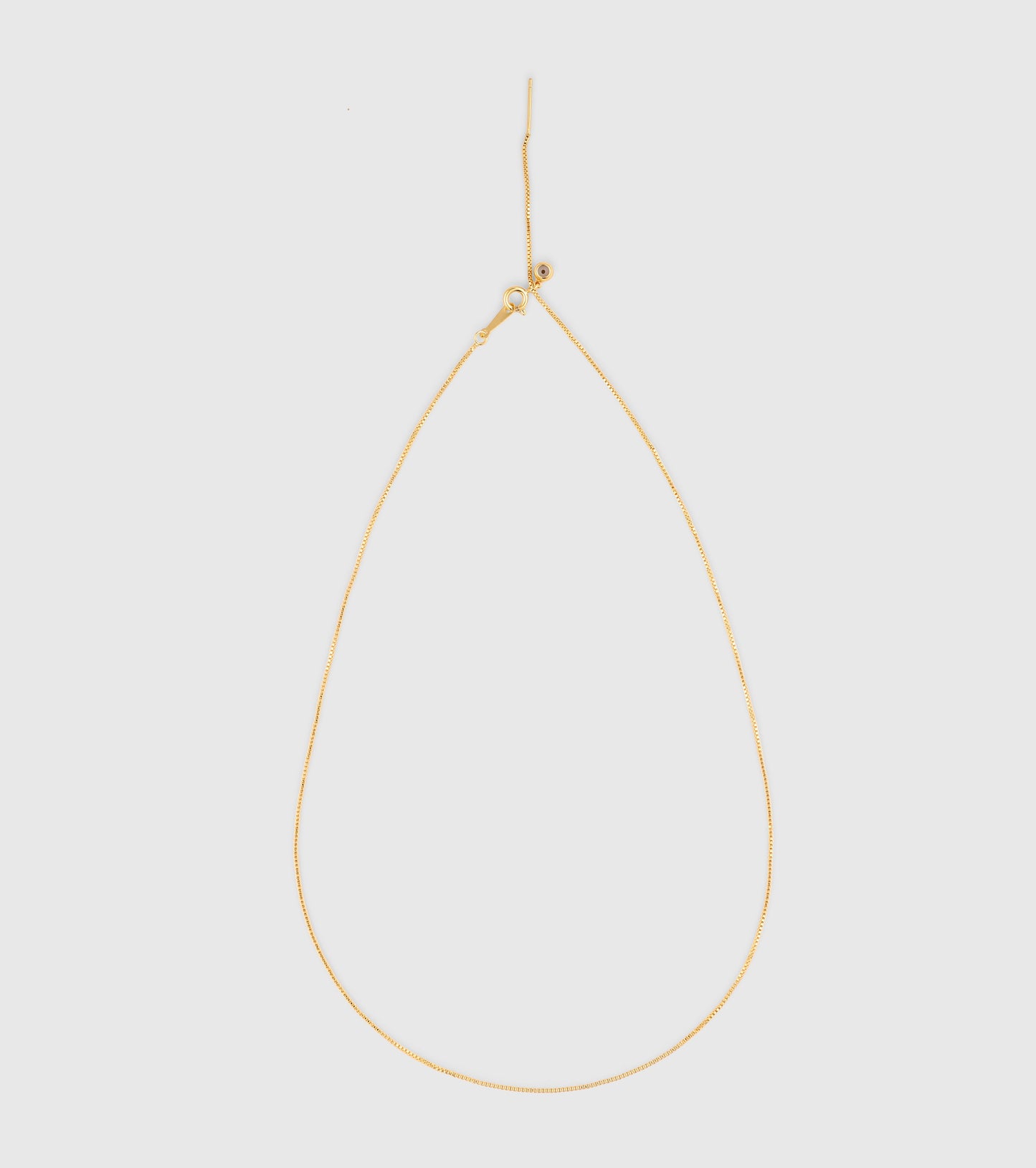 Gold Adjustable Threader Box Chain Necklace - OUZELJewellery