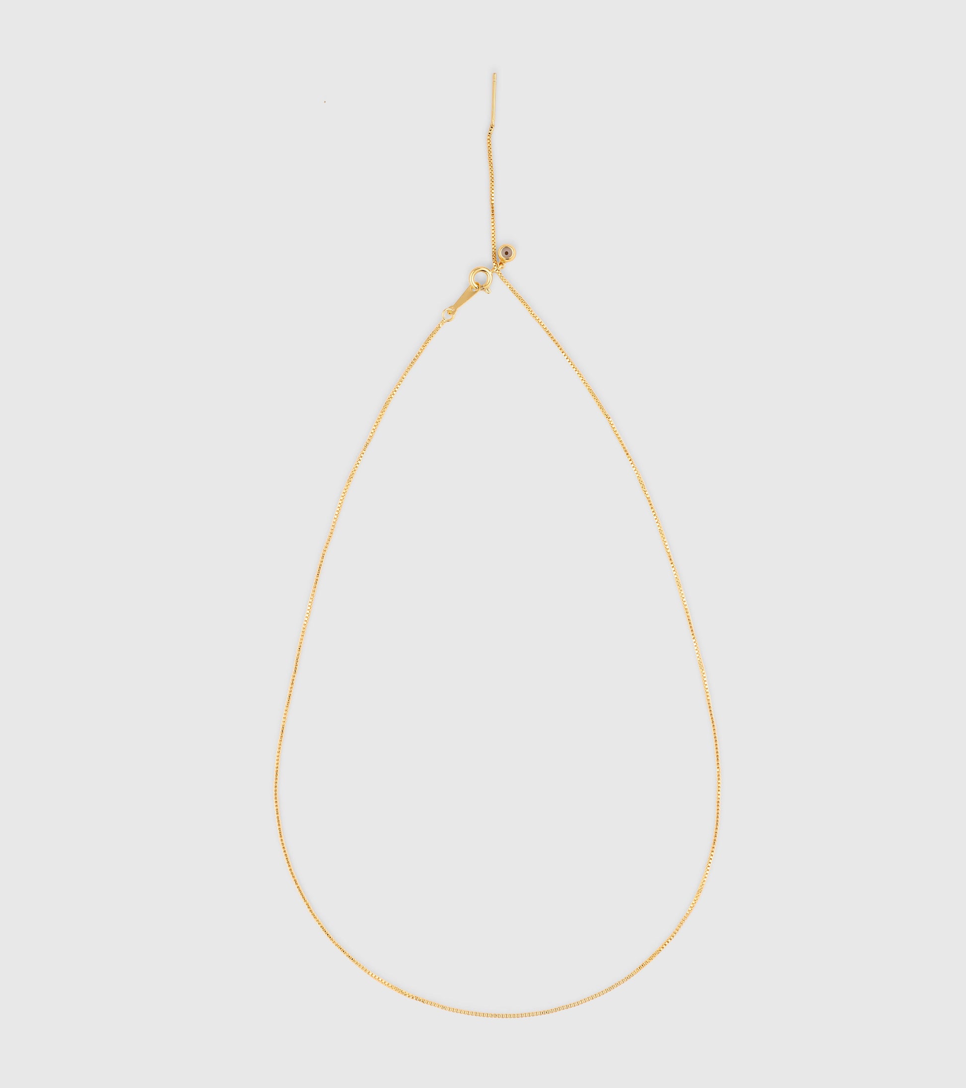 Gold Adjustable Threader Box Chain Necklace - OUZELJewellery