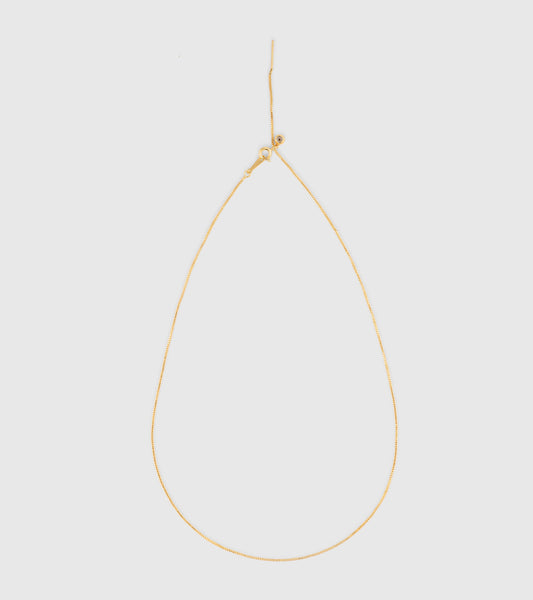 Gold Adjustable Threader Box Chain Necklace - OUZELJewellery