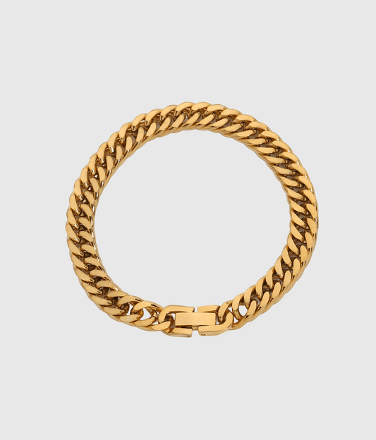 Gold Curb Chain Bracelet - OUZELJewellery