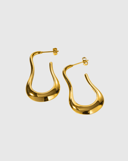 Gold Dali Classic Hoop Earrings - OUZELJewellery