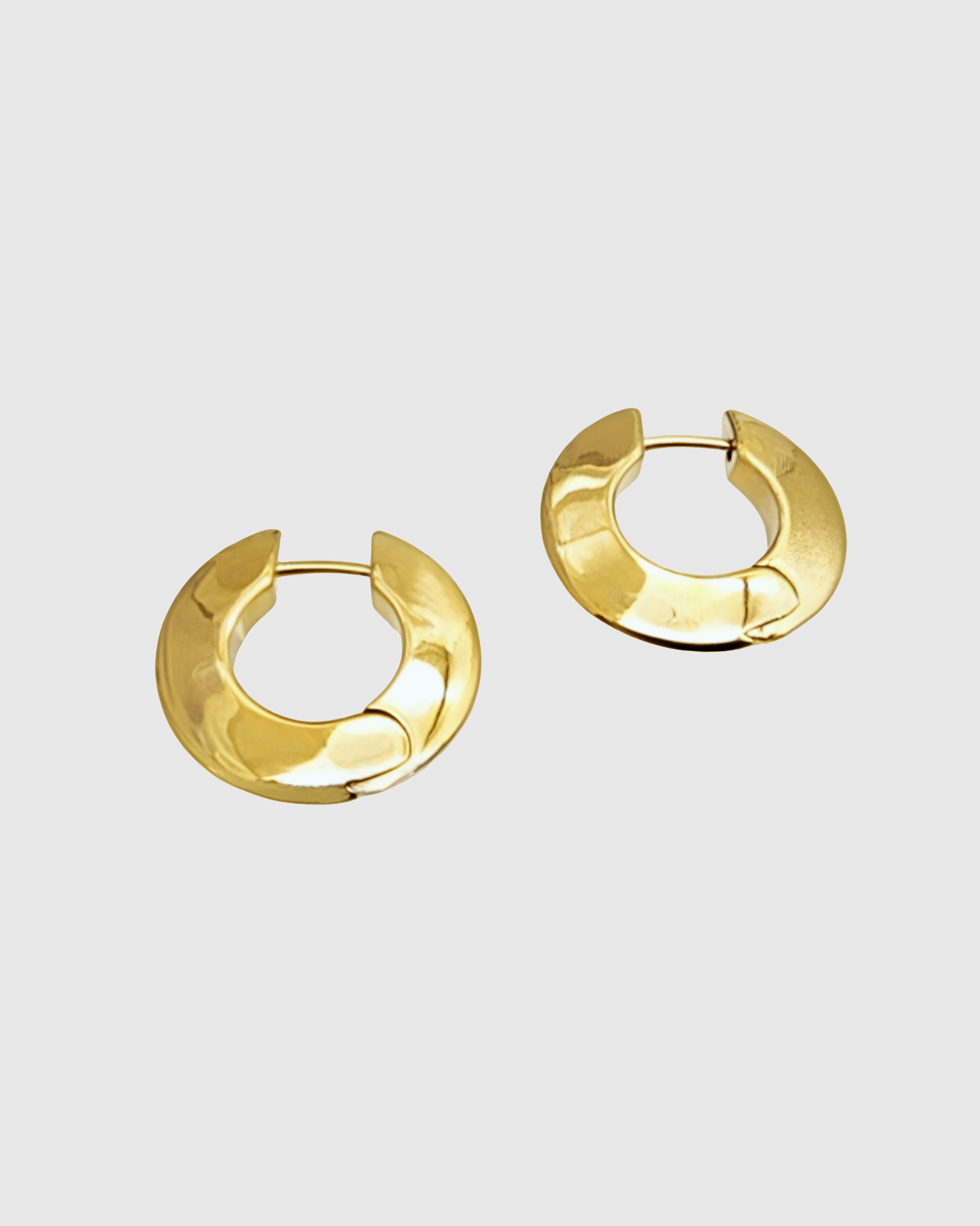 Gold Deco Hoop Earrings - OUZELJewellery