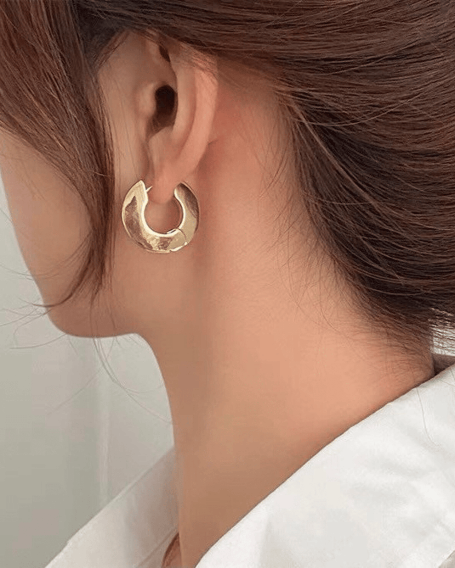 Gold Deco Hoop Earrings - OUZELJewellery