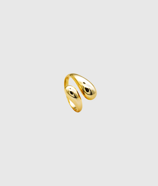 Gold Droplet Ring - OUZELJewellery