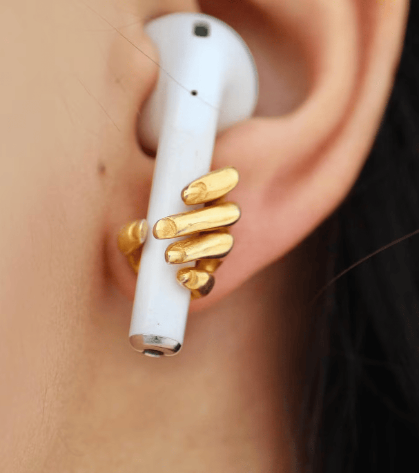 Gold Hand Stud Pod Earrings - OUZELJewellery