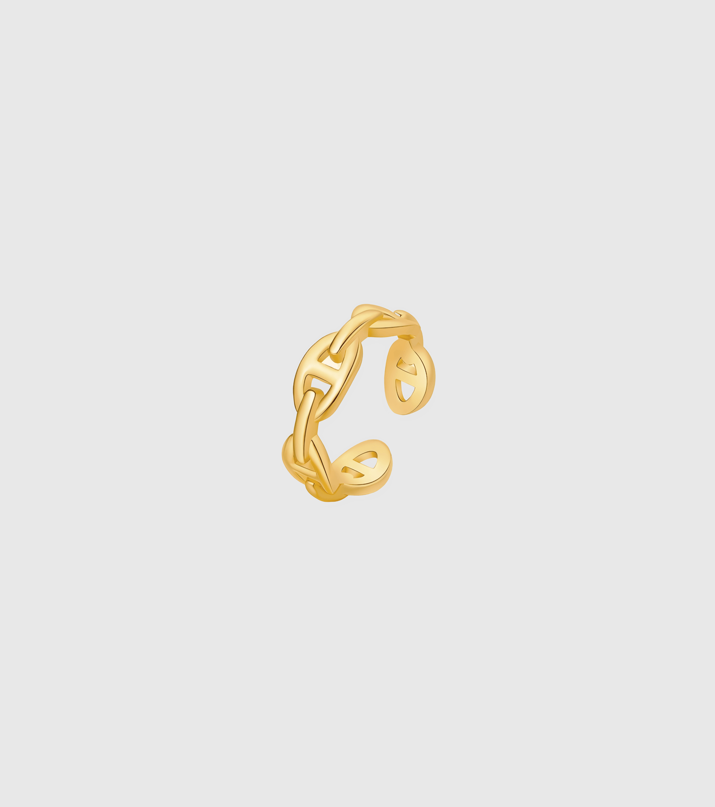 Gold Mariner Link Ring - OUZELJewellery