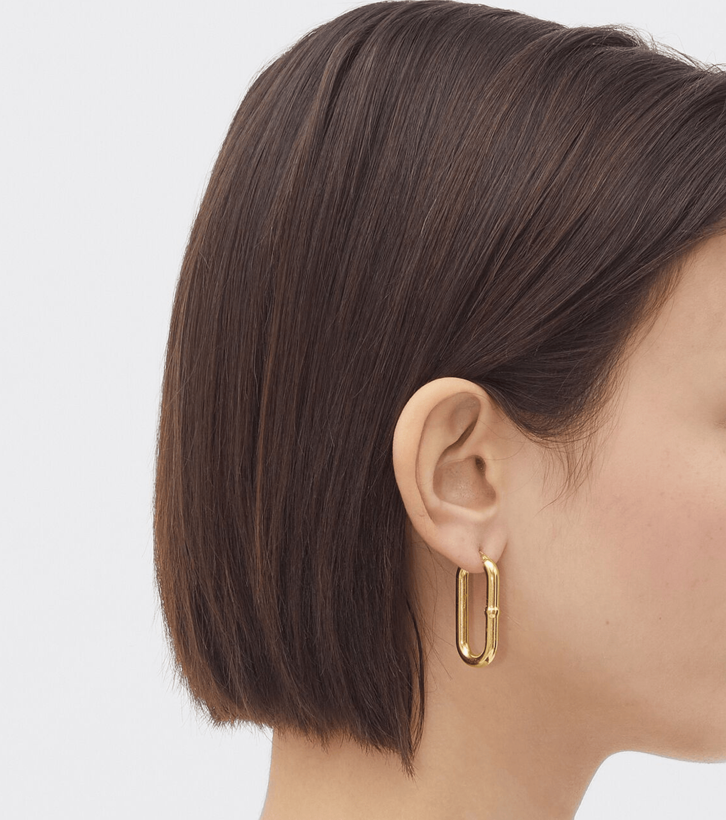 Gold Oval Hoops Earrings - OUZELJewellery