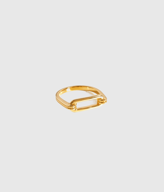 Gold Ovate ring - OUZELJewellery