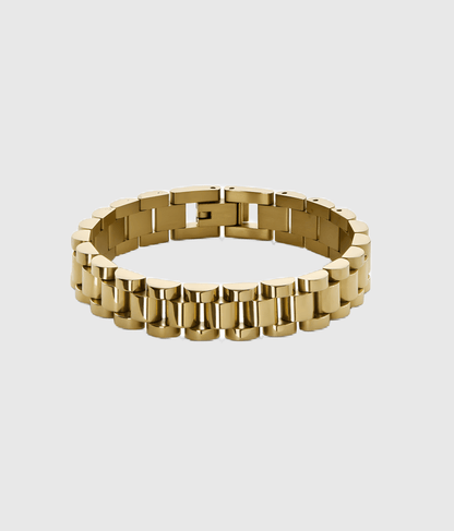 Gold Oyster Watchstrap Bracelet - OUZELJewellery