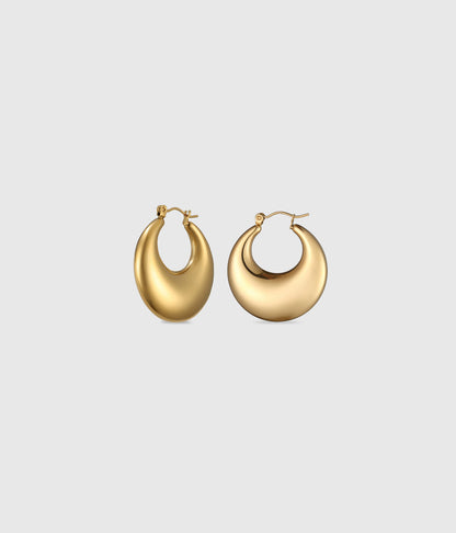 Gold Plated Hoop Earrings - OUZELJewellery