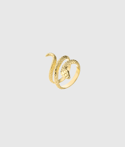 Gold Snake-Wrap Ring - OUZELJewellery