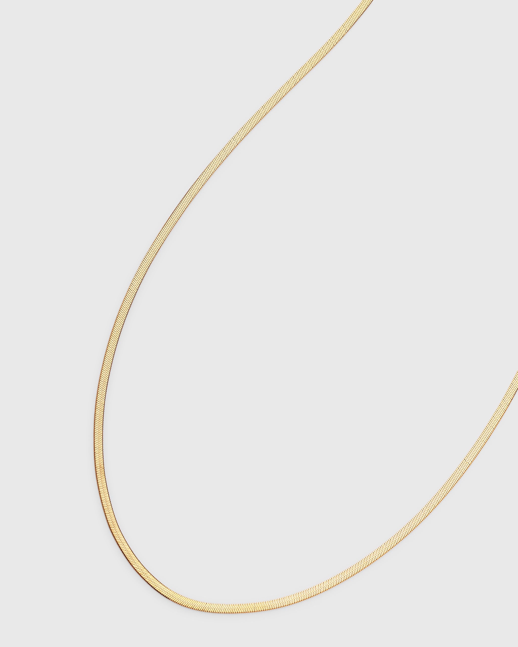 Herringbone Chain Necklace Gold Vermeil -Leros Chain | Nejim