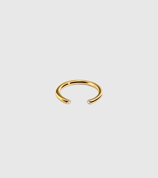 Gold Tiny Sparkle Ring - OUZELJewellery