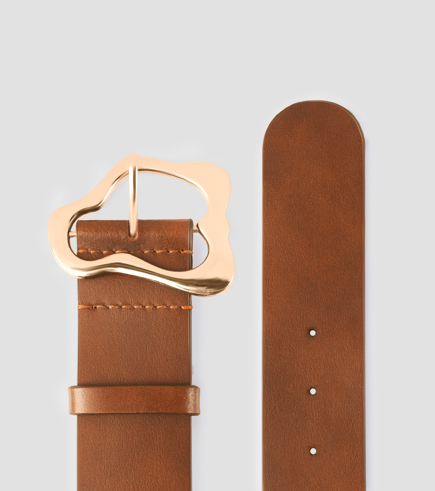 LIQUE Italian Leather Belt- Brown - OUZELLeather Belts