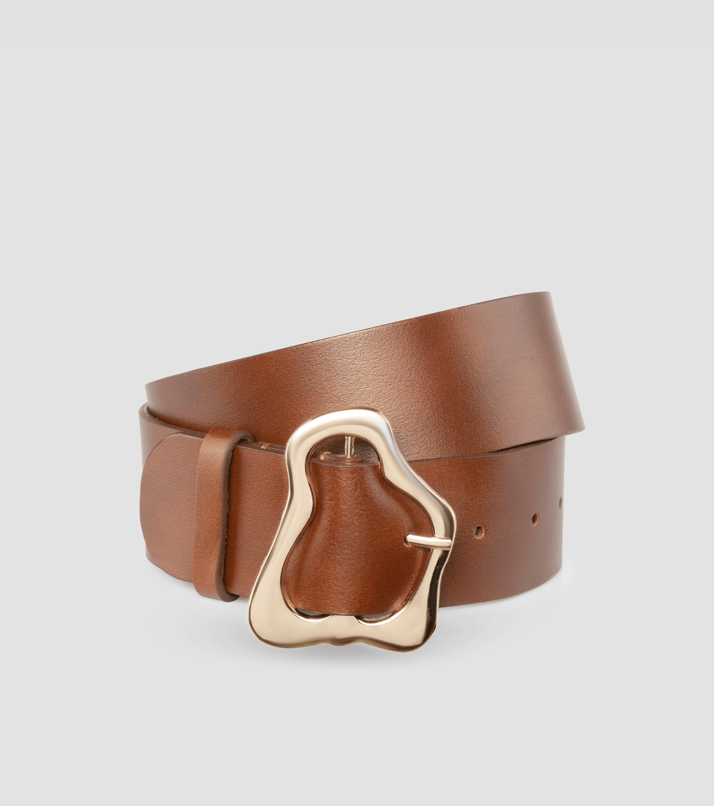 LIQUE Italian Leather Belt- Brown - OUZELLeather Belts