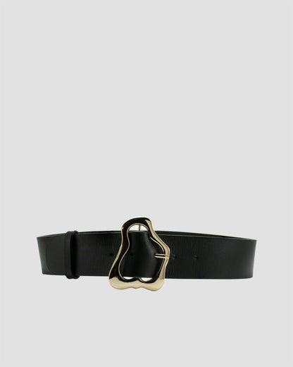 LIQUE Molten Buckle Leather Belt - OUZELLeather Belts