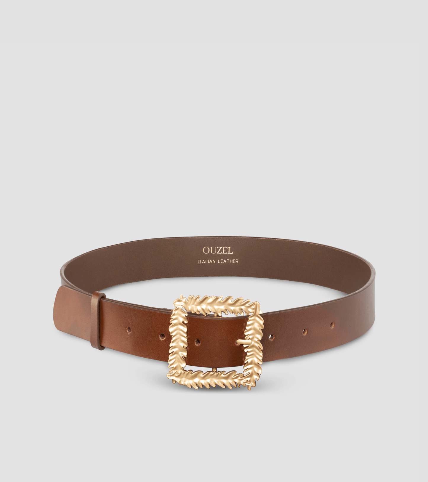 LYA Italian Leather Belt- Brown - OUZELLeather Belts