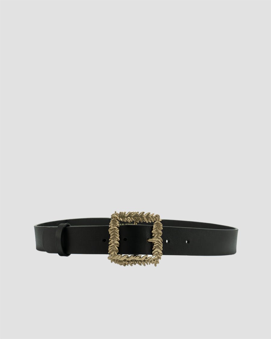 LYA Leaf Buckle Leather belt - OUZELLeather Belts